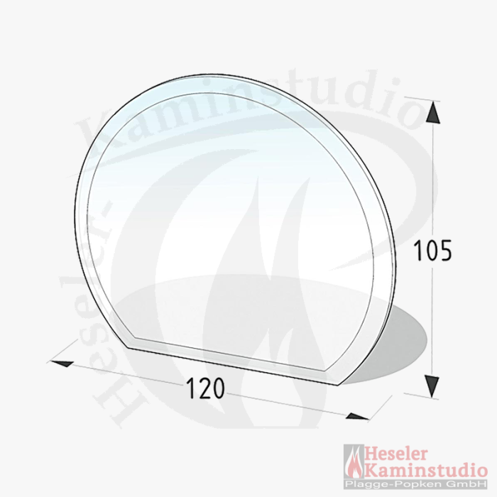 Stahlbodenplatte 2 mm Rechteck ( Form-16 ) 100x120 cm
