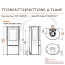 TermaTech Kaminofen | TT23RGS Speckstein mit Seitenfenster | 5 kW