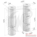 Drooff Brunello 2 L Stein | Ofen mit 180° Sichtscheibe | 3-6 kW