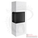 Spartherm Kaminofen - Lungo 2L - Weiß - Schamotte =...