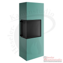 Spartherm Kaminofen - Lungo 2L - Türkis - Schamotte...