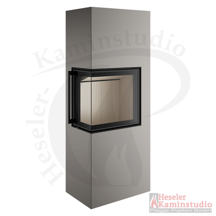 Spartherm Kaminofen - Lungo 2L - Nickel - Schamotte = standard Weiß
