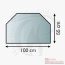 Glasbodenplatte Vorlegeplatte 100 x 55 cm Prisma in 6 mm