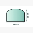 Glasbodenplatte Vorlegeplatte 100 X 55 cm Zunge in 6 mm