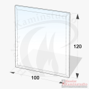 Glasbodenplatte 8 mm Rechteck 100x120 cm mit Facette