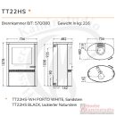 TermaTech Kaminofen | TT22HS-WH Porto White | 7,5 kW