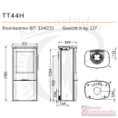 TermaTech Kaminofen | TT44H Stahl | 4,8 kW