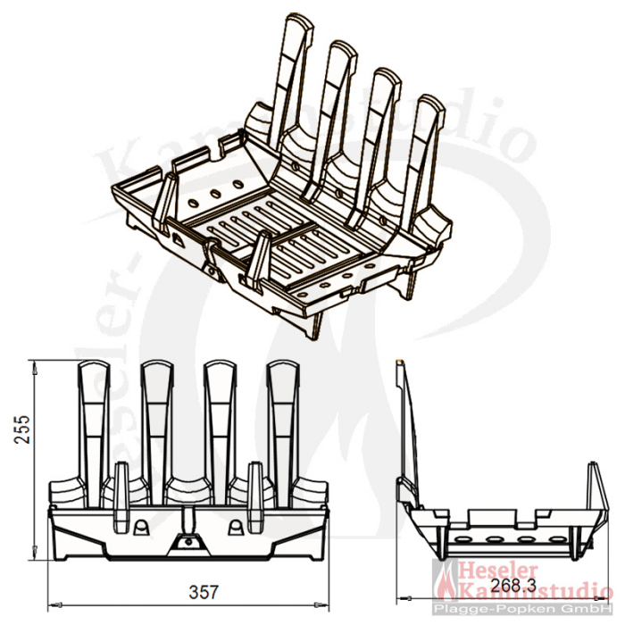 NunnaUuni - Ersatzteile - Rost AG2 (355 x 265 mm) Komplett-Set