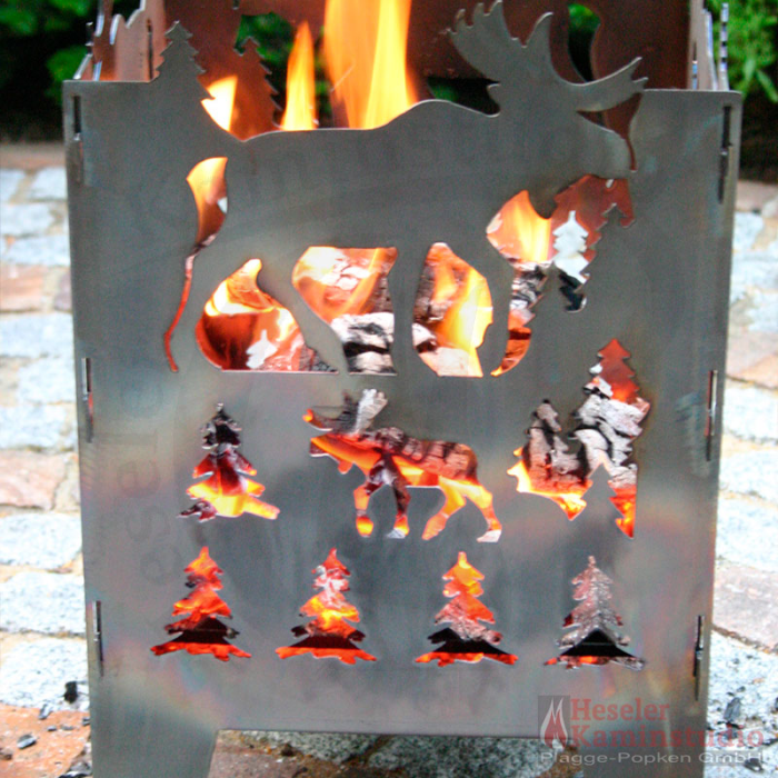 Svenskav Feuerkorb Elch aus 2 mm hochwertigem Rohstahl