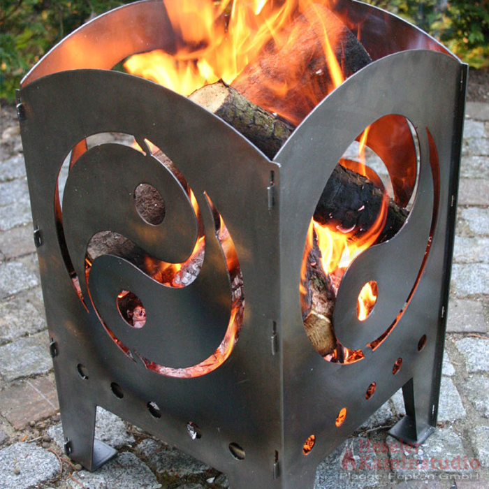 Svenskav Feuerkorb Yin & Yang aus 2 mm hochwertigem Rohstahl