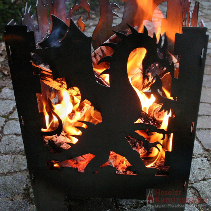Svenskav Feuerkorb Drache aus 2 mm hochwertigem Rohstahl