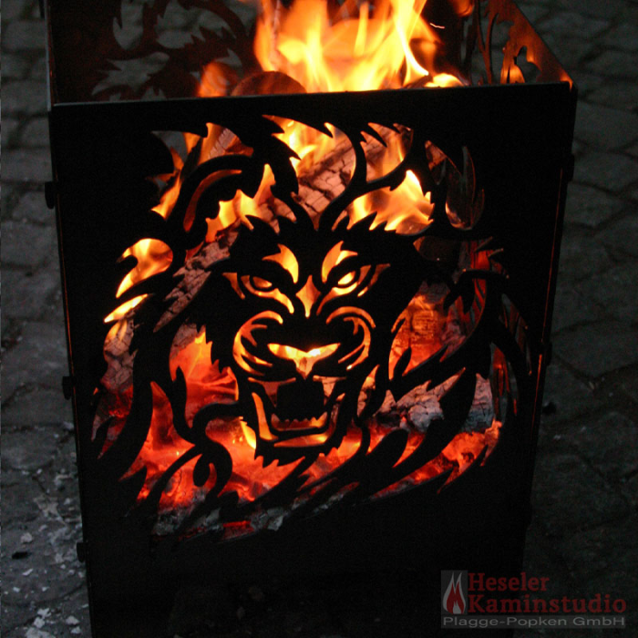Svenskav Feuerkorb Löwe aus 2 mm hochwertigem Rohstahl