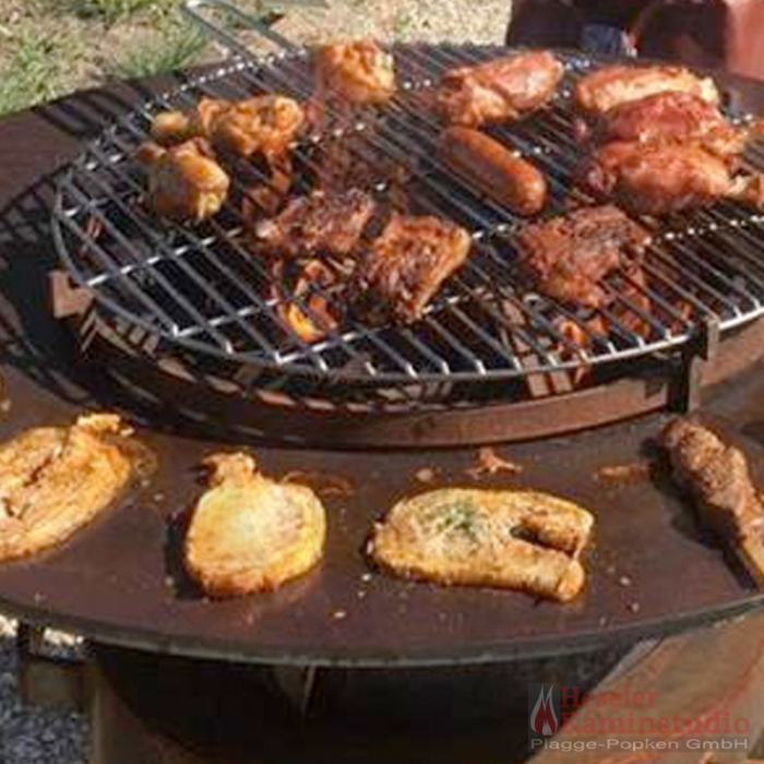 DCG OutdoorFire Cook 1 Gartenkamin / BBQ Grillplatte 10 mm Carbon-Stahl