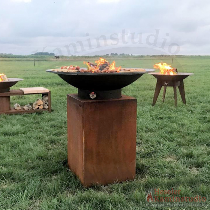 DCG OutdoorFire Cook 2 Gartenkamin / BBQ Grillplatte 10 mm Carbon-Stahl