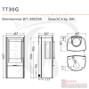 TermaTech Kaminofen | TT30G  mit Seitenfenster | 5 kW