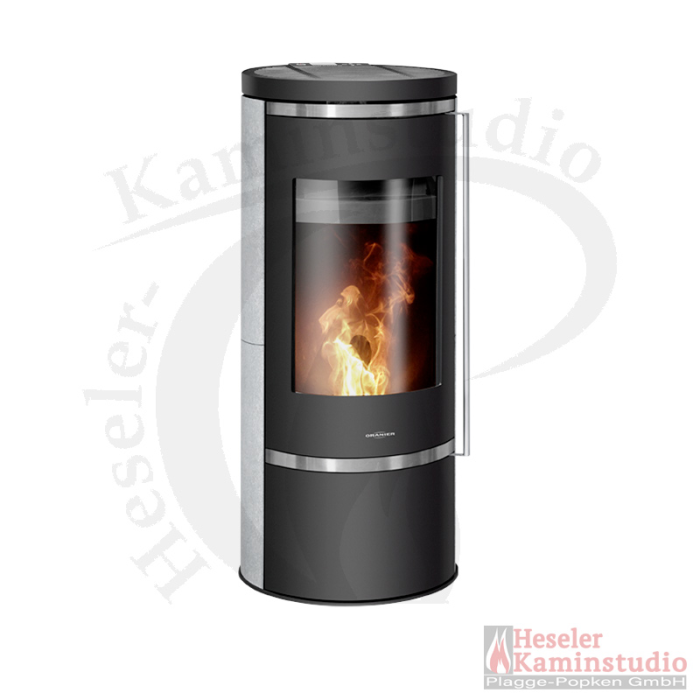 Pelletofen Oranier Carus 2.0 Speckstein, Korpus Stahl schwarz
